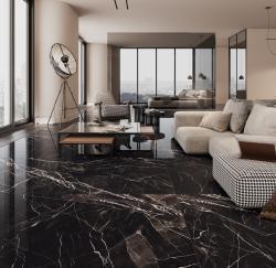 Kütahya Seramik 120x240 Black Calacatta Kristal Rektifiye Parlak Nano
